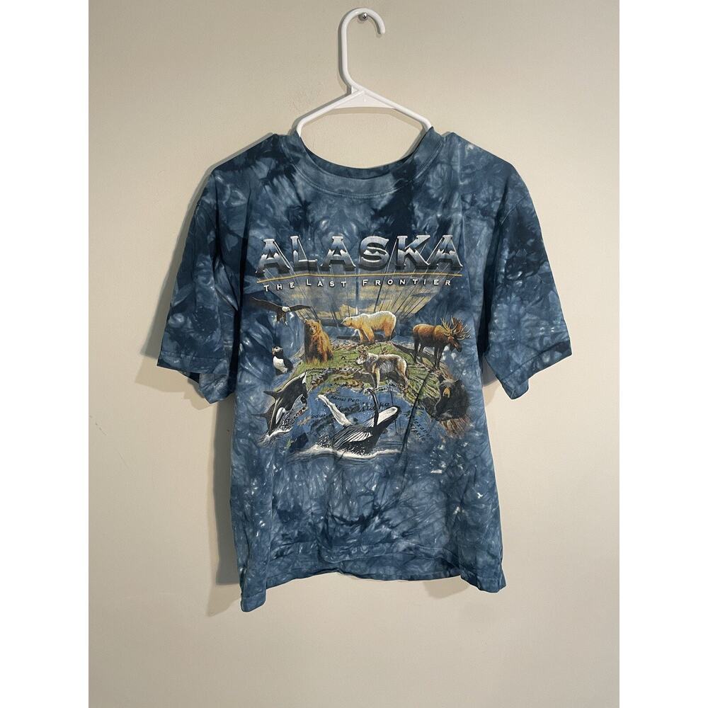 VTG Alaska The Last Frontier Tie Dye Canada Quality Goods Sealife‎ Center Sz M